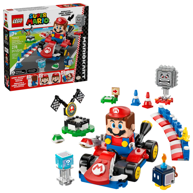 LEGO® Super Mario™ 72043 – Mario Kart™: Interactive LEGO® Mario™ &amp; Standard Kart